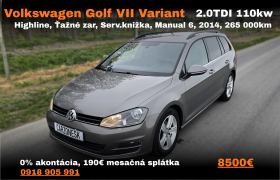 Volkswagen Golf 7 Variant 2.0 TDI Highline ACC Alcantara